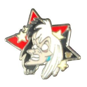 Disney Cruella Villain Trading Pin Hidden Mickey 101 Dalmatian Lapel Pin Brooch